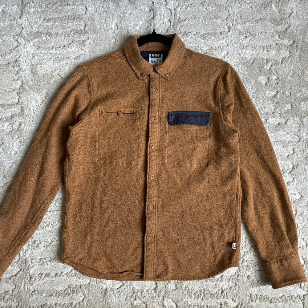 Helly Hansen Men's Wool Shirt (S) Long Sleeve Button Down